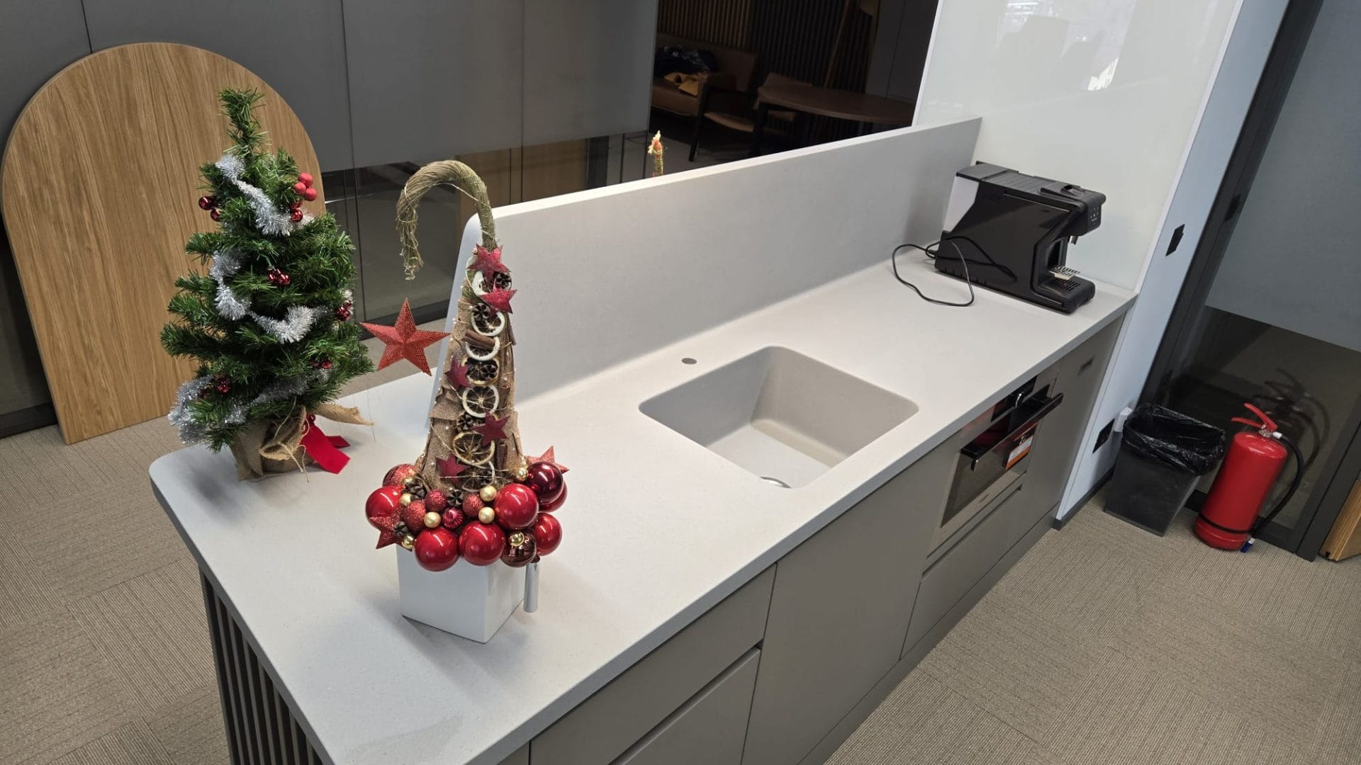 Blat cu lavoar Corian Dove mobilier office ProfiStil (2)