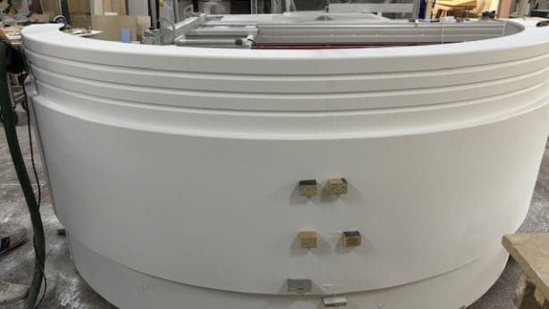 Desk receptie mobilier corian clinica